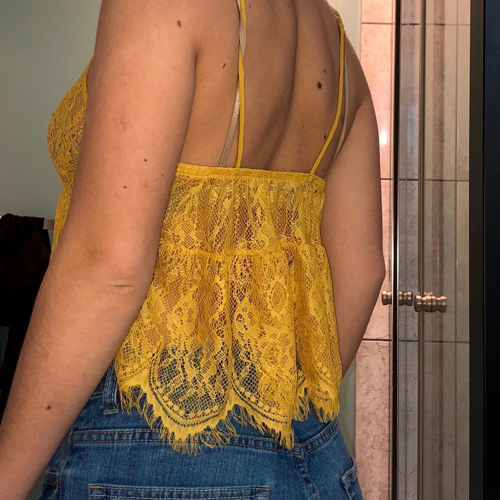 Yellow babydoll tank